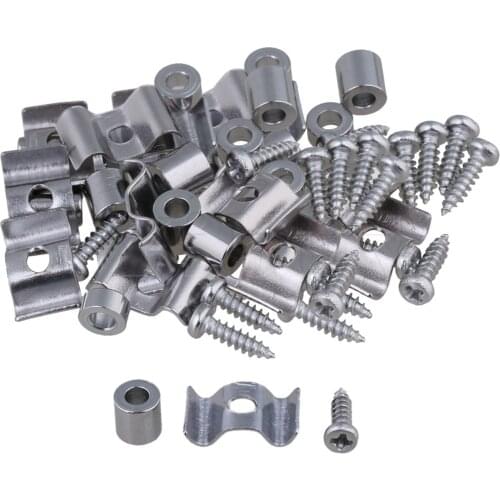 Yibuy20Pieces Zinc Alloy Guitar String Tree Guide Retainer Spacer Screw