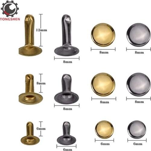 30sets Leather Rivets Single-sided Cap Rivets Single Cap Rivet Tubular Metal Studs for Leather Craft Repairs Decoration