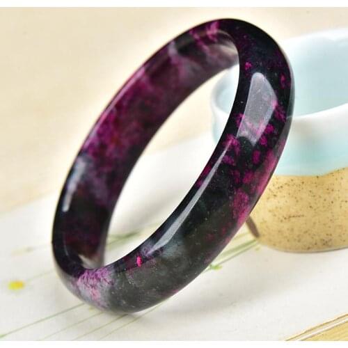 China Hand engraving Natural jade Bracelet 63mm diameter Woman bangle