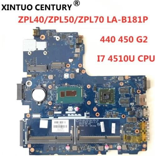ZPL40/ZPL50/ZPL70 LA-B181P Mainboard FOR HP ProBook 440 G2 Laptop Motherboard 768078-001 with i7-4510U Video card 100% test ok