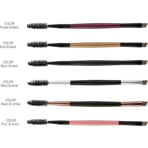 1 Pcs Eyelash Eyebrow Brush Double Ended Flat Angled Makeup Brow Brush Makeup Brush Eyebrow Brushes Accessories