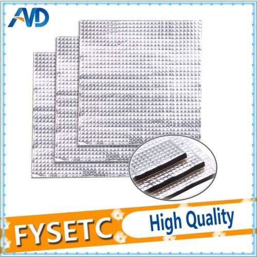 10pcs 10mm Thickness 3D Printer Heating Bed Sticker Foil Self-adhesive Insulation Cotton 200*200*10mm Heat Insulation Cotton