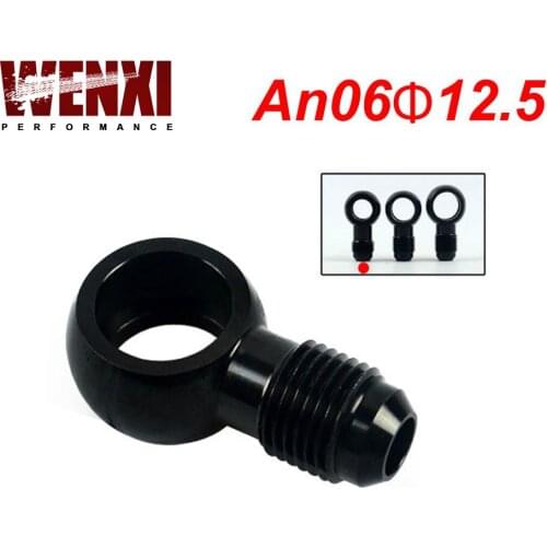 Aluminum Banjo Adaptor Bolt AN6 AN-6 -6 an to 12.5mm Brake Fitting Black WX-SL776-06-12