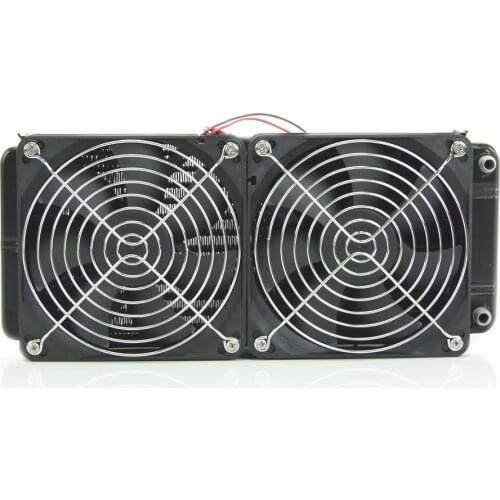 Aluminum Computer Radiator Water Cooling Cooler 2 Fans 240mm For CPU Heatsink