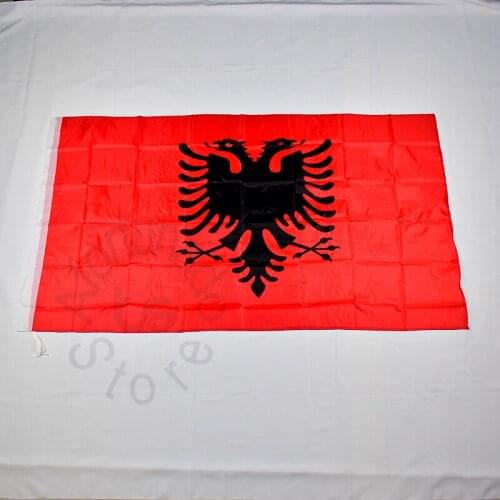 Albania Albanian 90*150cm flag Banner 3x5 Foot National flag for meet,Parade,party.Hanging,decoration