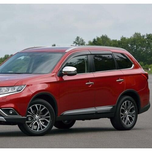 For Mitsubishi Outlander 2010-2021 Silver Black Decorative Roof Rack Rails Luggage Carrier Bars Car Accessories