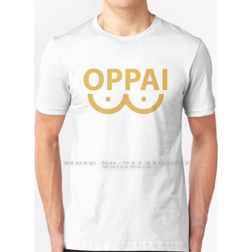 Oppai T Shirt 100% Pure Cotton Oppai Breast Geek Nerds Game Gaming Anime Animegirl Girls Troll