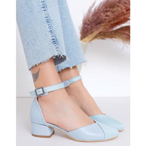 Holly Heels Bebe Blue Skin-Suede Shoes