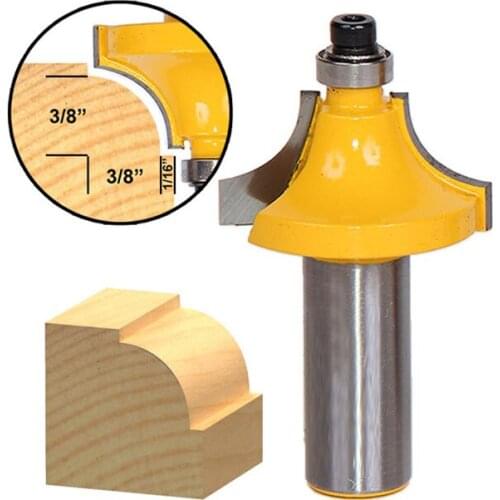 1pcs Round Over Beading Edging Router Bit - 3/8" Radius - 1/2" Shank
