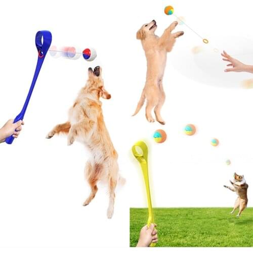 Dog Ball Thrower Outdoor Game Playing Toy Throwing Toy Pet Supplies Interactive Toys Ball Launcher for Puppy Large Medium Dogs