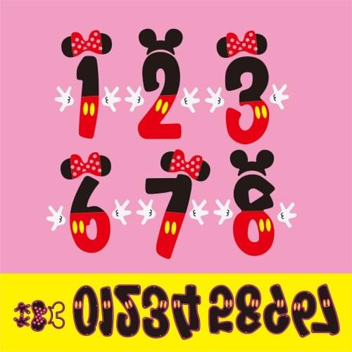 Mickey Minnie number alphabet Metal Cut Dies Stencils for DIY Scrapbooking Stampphoto album Decorative Embossing DIY Paper Card