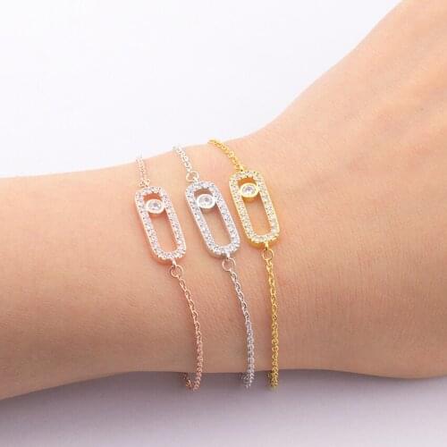 Fashion Crystal Beads Bracelet & Bangles For Women Men Boho Jewelry Best Friend Gifts Charm Gold Link Chain BFF Erkek Bileklik