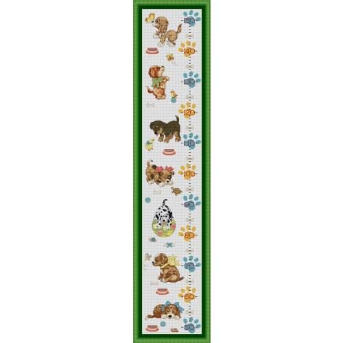 6 Height Chart Table With Length Scale Baby Counted Cross Stitch Kit Cross-stitching Package Cross Stich Gift to Your Baby