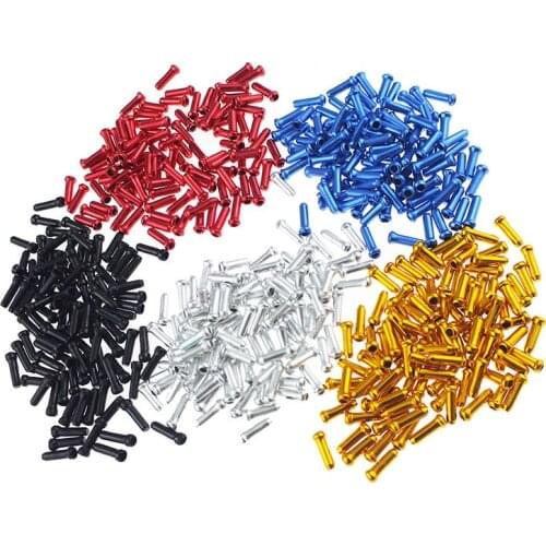 50PCS Bicycle Brake Shifter Cable End Caps Brake line Derailleur Shift Wire End Caps Tips Crimps MTB Bike Bicycle Accessories