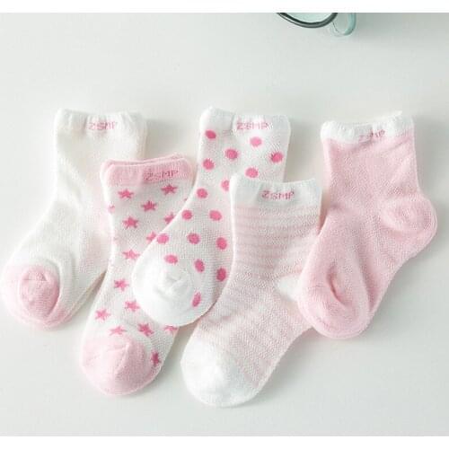 2016 New 5Pairs/Lot children socks cotton socks candy male female cotton baby boy and girls socks kids fashion sock