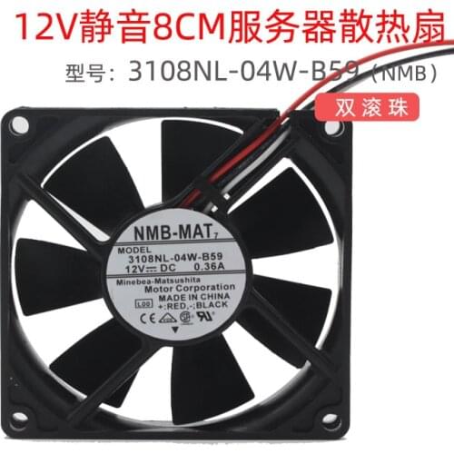Original 3108NL-04W-B59 8020 0.36A double ball air volume fan