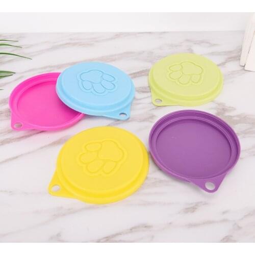 88mm Pet Food Can Cover Lid Dog Cat Pet Tin Plastic Reusable Storage Cap Top 5 Colors