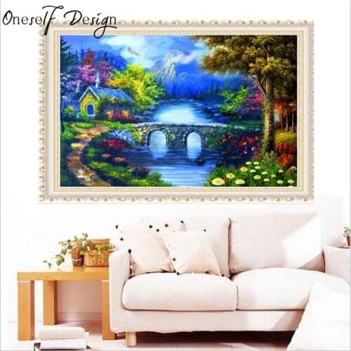 Christmas European Style Dream House Diy Diamond Painting Round Drill Rhinestone Cross Stitch Crafts Home Decor Wall Sticker