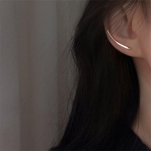 Punk 925 Sterling Silver U Shape Charm Stud Earring For Women Girls Party Jewelry Pendientes Accessories eh1000