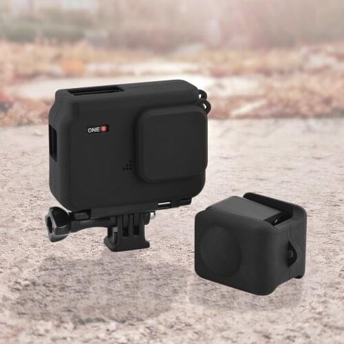 Silicone Case for Insta 360 One R Twin Edition Action Camera Protective Accessories 4K Angle 360 Anti-fall Dust-Proof Lens Cover