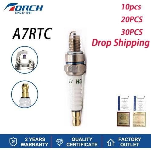 10pcs/lot Spark Ignition Candle Original TORCH A7RTC Replace NGK CR7HSA Bosch UR3AS Champion Z9Y Denso IUF22 Drop Shipping
