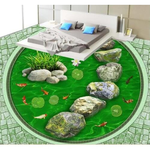 Waterproof floor mural painting 3D Stone Road floor Custom Photo self-adhesive 3D floor
