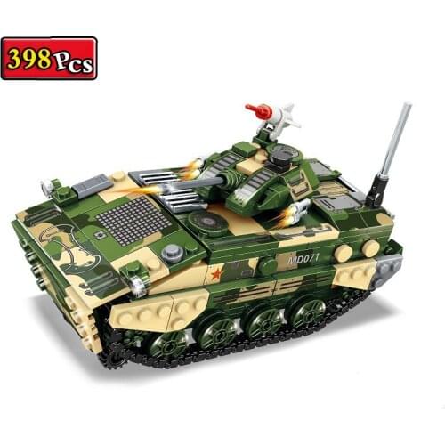 Military series World War II ZBD-03 Airborne Armored Infantry Fighting Vehicle Model Building Blocks Bricks Toys Christmas Gifts