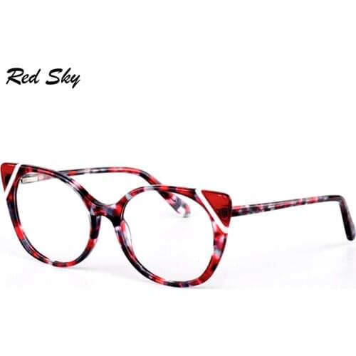 Cat Eye Acetate Optical Eyeglasses Frame Women Brand Designer Prescription Myopia Presbyopia Spectacles Frame