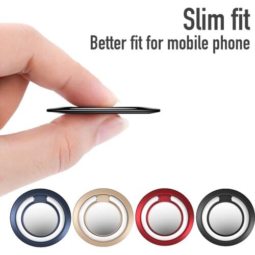 1pcs Rotatable Thin Magnet Metal Finger Ring Phone Holder 360 Degree Round Smartphone Socket for Magnetic Smartphone Metal Grip
