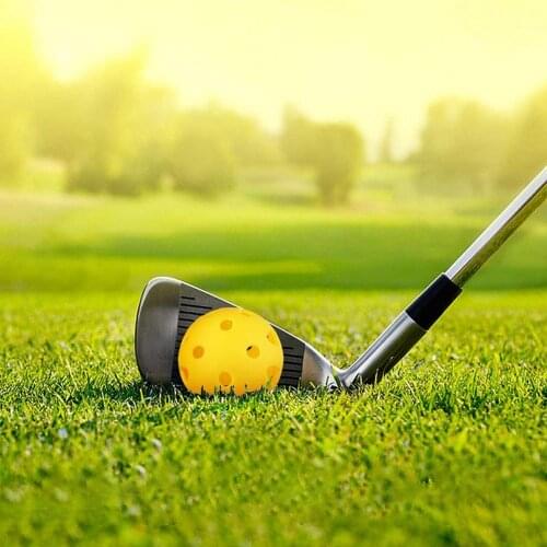 Golf Practice Ball 41mm 26 Holes Hollow Golf Sports Indoor Training Practice Plastic Ball 12/50Pcs