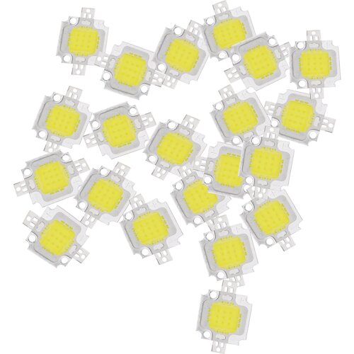 20PCS 10W LED Pure White High Power 1100LM LED Lamp SMD Chip light Bulb DC 9-12V