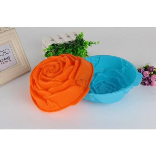 2020 Large 3D Rose Silicone Molds Chocolate Sugar Candy Jelly Moulds Cupcake Bow Party Fondant Cake Decorating Tools wholesale