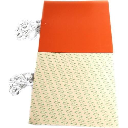 230V 1500W 500*550*1.5mm Silicone Heater for 3d printer adhesive 1 side 100k thermistor 1000mm lead wire