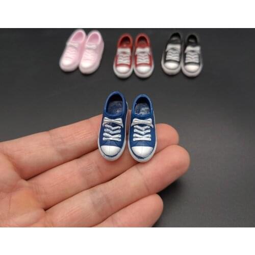 Z.Dyan 1/12 Scale Male Female Low-cut Canvas Shoes Model For 6 Inches Figma SHF BJD dam TBLeague soldier Action Figures doll