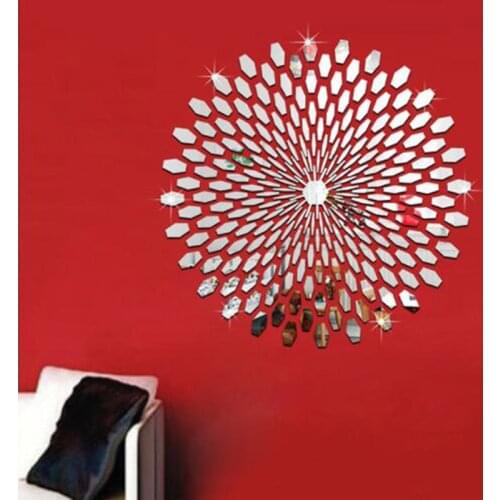 3D Mirror Wall Sticker Sun Mirror DIY TV Background Room Stickers Wall Decor For Bedroom Home Decoration Mirror Mural Decal