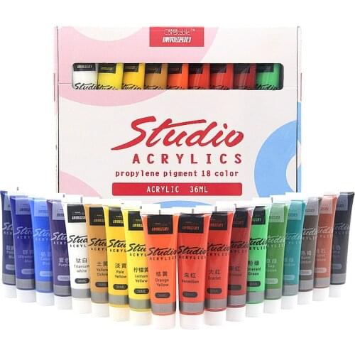 Acrylic paint 24 color suit textile fiber wall paint waterproof nail polish fabric paint acrylic paint pigment