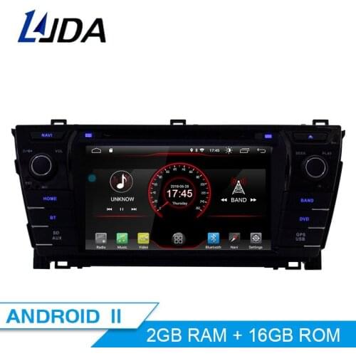 LJDA 2 Din Android 10 Car DVD Player For Toyota Corolla 2014 Wifi GPS Radio 2G+16G Quad Cores Multimedia Stereo Mirror Link RDS