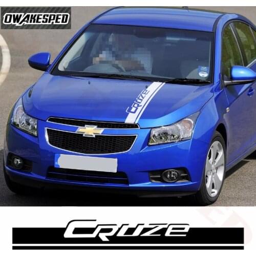 Car Hood Bonnet Sport Stripes For-Chevrolet Cruze Auto Engine Cover Decor Vinyl Decals Car Head Lids Sticker