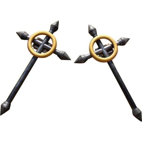 Blazblue Cosplay Makoto Nanaya Weapons Cross Tonfa Halloween Christmas Party Masquerade Anime Shows Cosplay performance