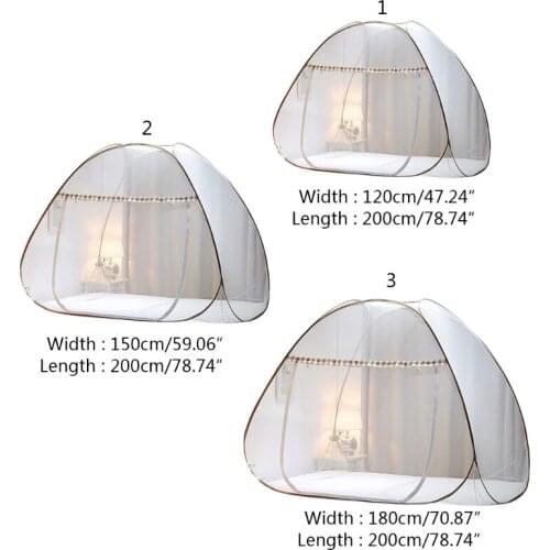 D08D Portable Automatic Pop-Up Mosquitoes Net Folding Student Bunk Netting Tent Bed