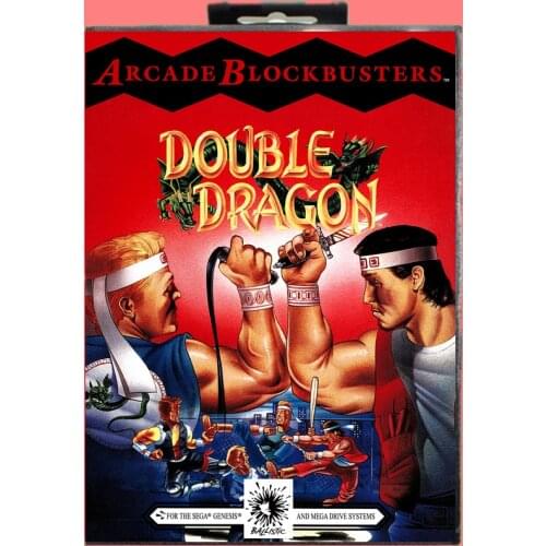 Double Dragon 16 Bit MD Game card with Retail Box For Sega Genesis & Mega Drive