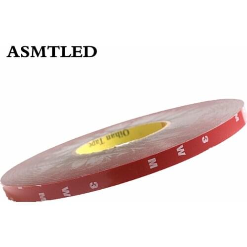 3M Red Double Sided Adhesive Tape 8mm 10mm 12mm High Strength Acrylic Foam Transparent Sticker for LED Strip Car Phone Fixed