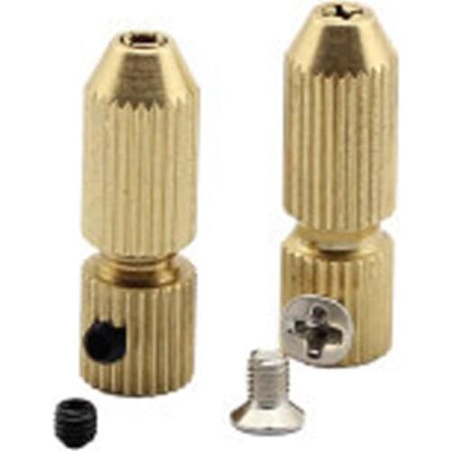 2pc Drill Chuck Collets Set of Quick Chuck for Mini Tools Copper Drill Folder Copper Cap Axis Drill Collet Tool Kit with wrench