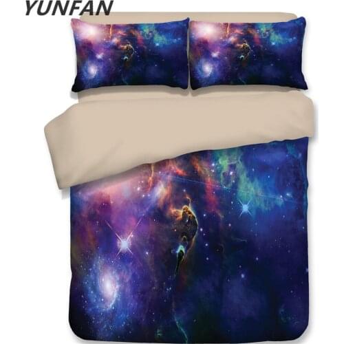Moon Star Galaxy 3D bedding sets twin full queen size Universe Outer Space 3pc duvet cover set pillowcases fashion bedclothes