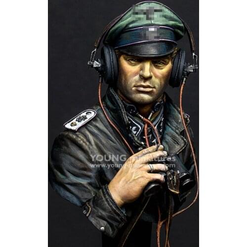 1/10 Commander Normandie 1944, Resin Model Bust GK, World War II military theme, Unassembled and unpainted kit