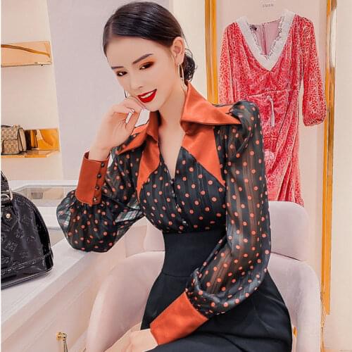 Mrza Gtxe Polka Dot Blouses