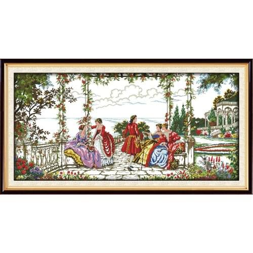 Aristocratic life cross stitch kit DIY people hand embroidery set handmade needlework cross-stitching DMC color Dreamfounder