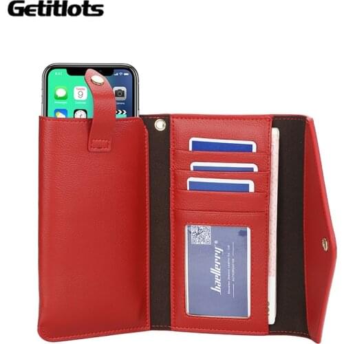 New Designer Wrist Bag Luxury Mobile Phone Wallet for iPhone Samsung Huawei Xiaomi LG Multifunctional Phone Bag Purse for Women