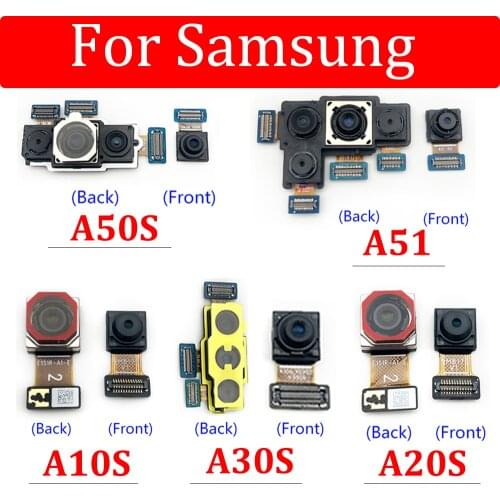 New For Samsung A10S A20S A30S A50S A51 Front Small Facing Camera + Rear Big Main Camera Module Flex Cable