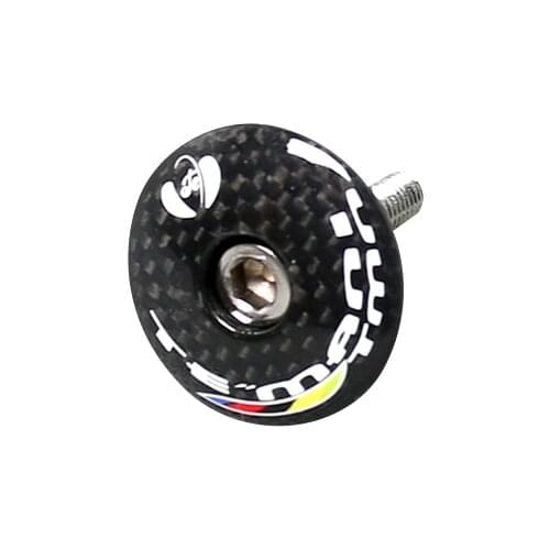 Newest TEMANI glossy 3K full carbon bicycle stem cover bike headsets carbon top caps with bolts carbon bike parts Free shipping